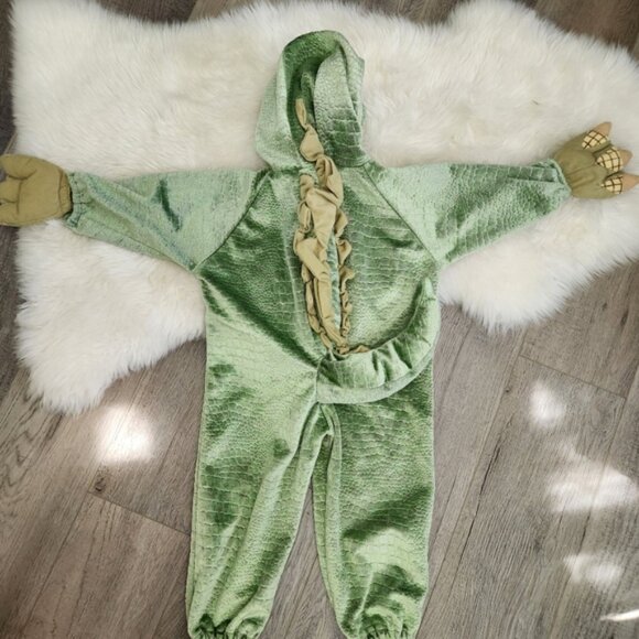 Green Dragon/Dinosaur Plush Toddler Halloween Costume Size 2-3 Yrs - Picture 9 of 14
